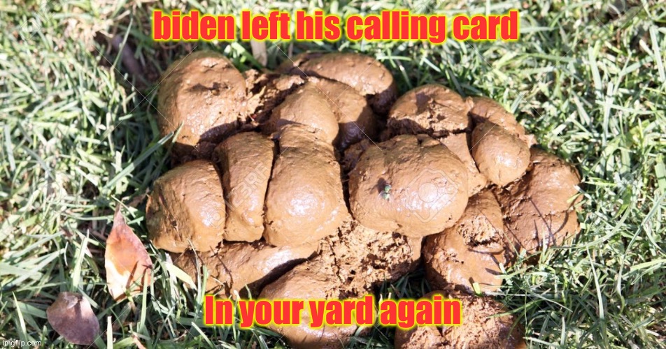 Alabama pile of shit  | biden left his calling card; In your yard again | image tagged in alabama pile of shit | made w/ Imgflip meme maker