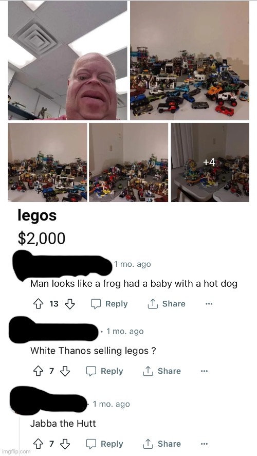 these aren't *that* rare tbh but BRO | image tagged in insult,lego | made w/ Imgflip meme maker