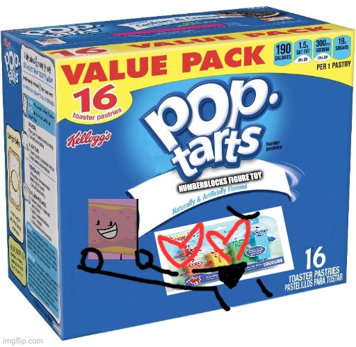 Pop tarts | NUMBERBLOCKS FIGURE TOY | image tagged in pop tarts,inanimate insanity,crossover | made w/ Imgflip meme maker