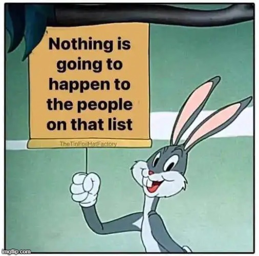 nothing will come of it | image tagged in epstein,democrats,bugs bunny,pedophiles | made w/ Imgflip meme maker
