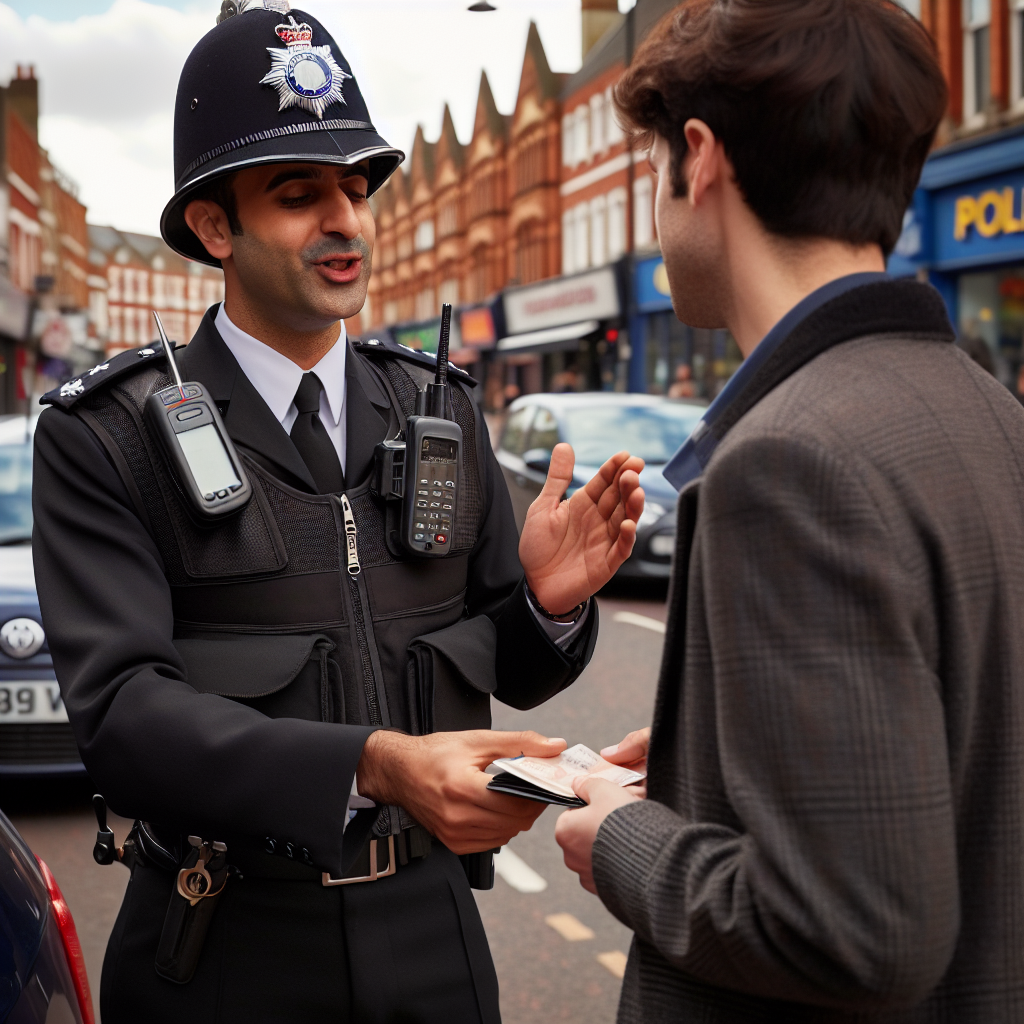 british police officer asks for license Blank Meme Template