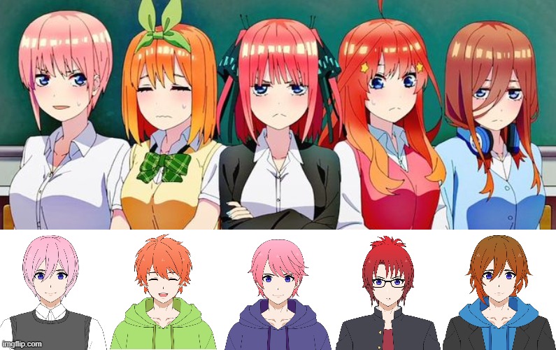 The Quintuplets and their sons | made w/ Imgflip meme maker