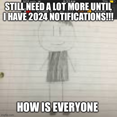 Getting closer | STILL NEED A LOT MORE UNTIL I HAVE 2024 NOTIFICATIONS!!! HOW IS EVERYONE | image tagged in pokechimp | made w/ Imgflip meme maker