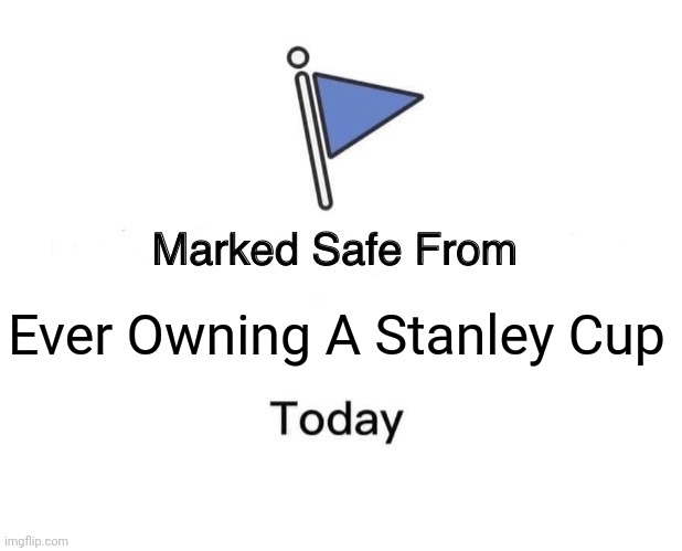 Marked Safe From | Ever Owning A Stanley Cup | image tagged in memes,marked safe from | made w/ Imgflip meme maker