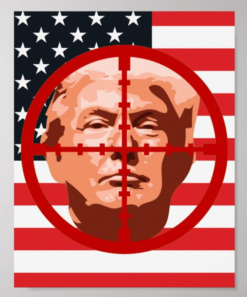High Quality Donald Trump shooting target flag JPP Blank Meme Template