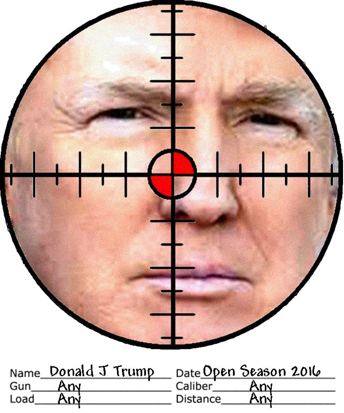 Donald Trump shooting target bullseye JPP Blank Meme Template