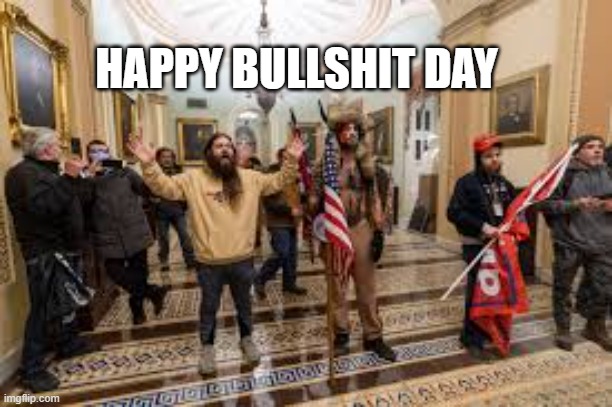 Capitol riot | HAPPY BULLSHIT DAY | image tagged in capitol riot | made w/ Imgflip meme maker