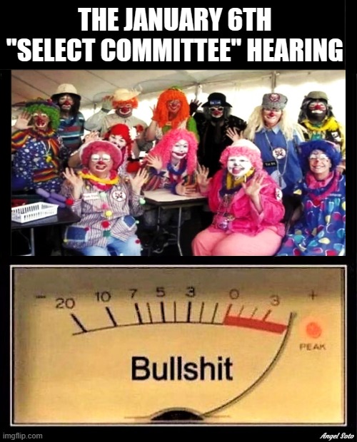 the january 6 select committee hearing bullshit | THE JANUARY 6TH
"SELECT COMMITTEE" HEARING; Angel Soto | image tagged in january 6th,insurrection,capitol hill,congress,bullshit,hearing | made w/ Imgflip meme maker