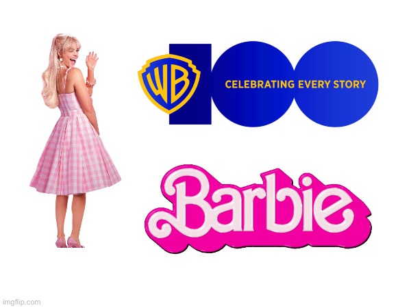 Title Below | image tagged in barbie,warner bros,2023,live action,happy anniversary,warner bros discovery | made w/ Imgflip meme maker