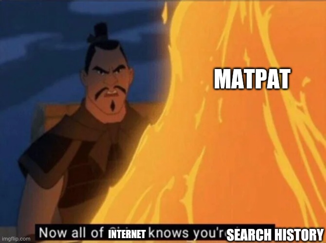 Now all of China knows you're here | MATPAT SEARCH HISTORY INTERNET | image tagged in now all of china knows you're here | made w/ Imgflip meme maker