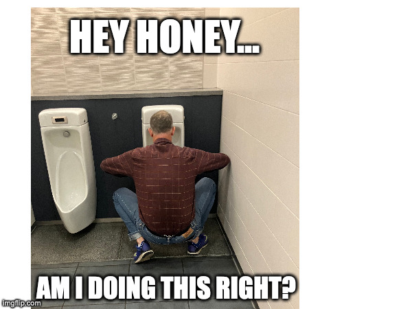 Hey Honey... | HEY HONEY... AM I DOING THIS RIGHT? | image tagged in marriage | made w/ Imgflip meme maker