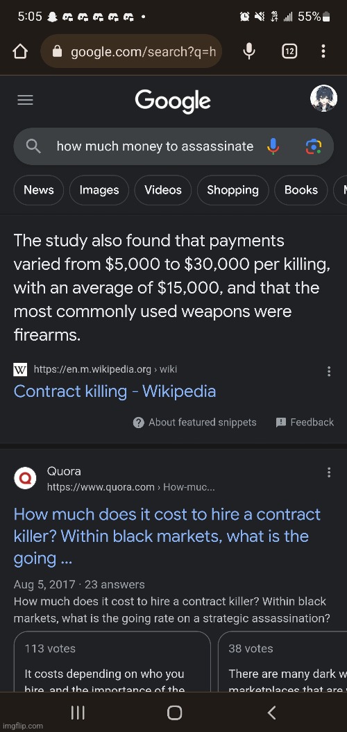 Paying to kill someone | made w/ Imgflip meme maker