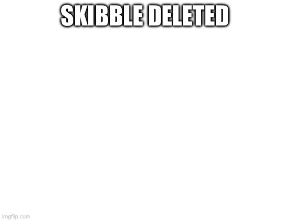 Blank White Template | SKIBBLE DELETED | image tagged in blank white template | made w/ Imgflip meme maker