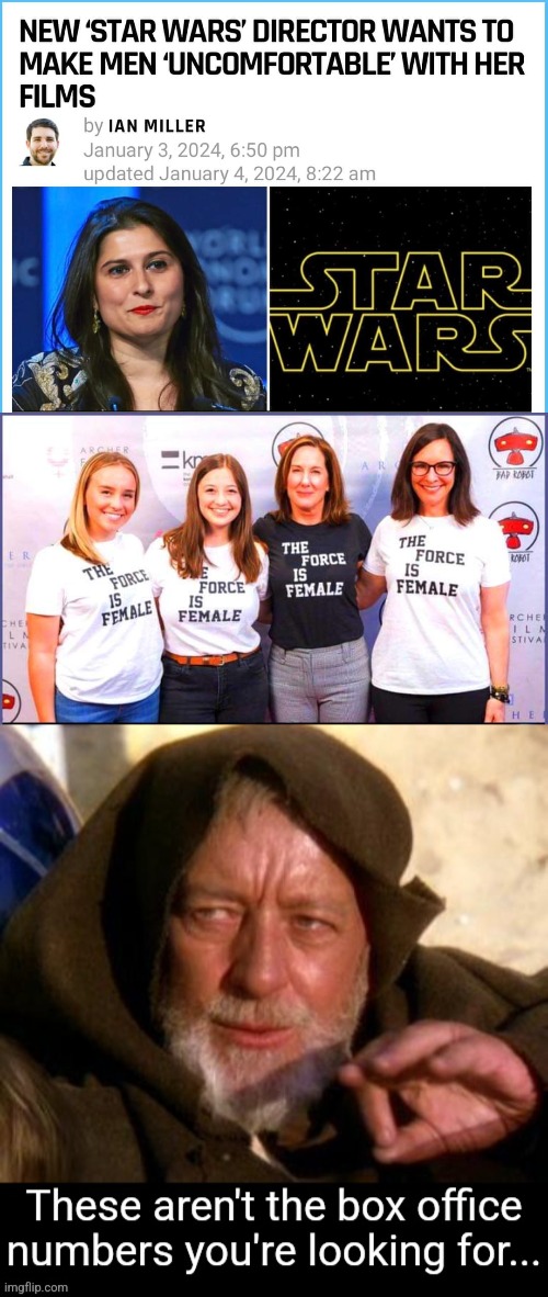 The Force Awokens | image tagged in star wars,woke,disney,downfall | made w/ Imgflip meme maker