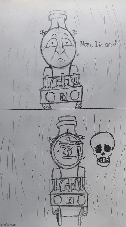 Henry and The F*cking Rain | image tagged in thomas the tank engine,rain,drawing | made w/ Imgflip meme maker