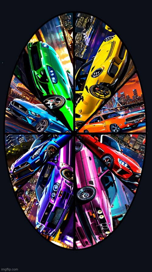 Car colour wheel (model names in comments) | image tagged in memes | made w/ Imgflip meme maker