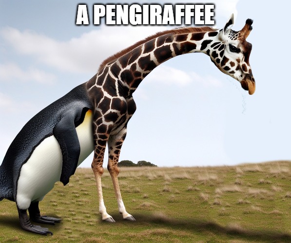 Pengiraffee | A PENGIRAFFEE | image tagged in pengiraffee,kewlew | made w/ Imgflip meme maker