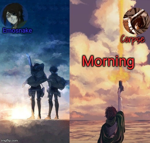 Shared Hange template | Morning | image tagged in shared hange template | made w/ Imgflip meme maker