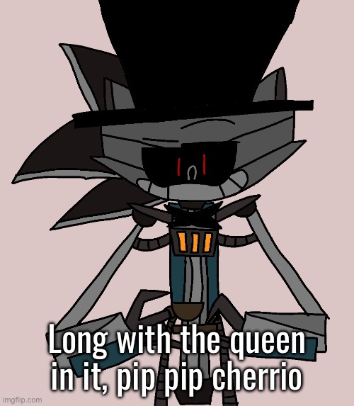 British Metal Sonic | Long with the queen in it, pip pip cherrio | image tagged in british metal sonic | made w/ Imgflip meme maker