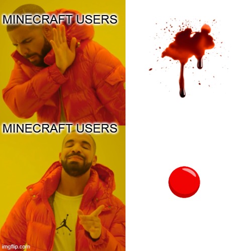 MINECRAFT USERS MINECRAFT USERS | image tagged in memes,drake hotline bling | made w/ Imgflip meme maker