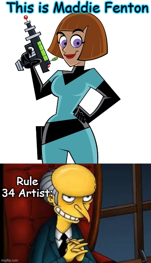 Talk about ghost hunting Milf | This is Maddie Fenton; Rule 34 Artist: | image tagged in evil grin,danny phantom,rule 34,nickelodeon,maddie fenton,milf | made w/ Imgflip meme maker