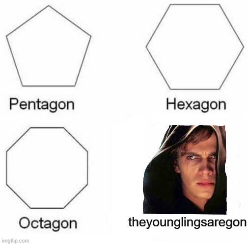 Nooooooo! | theyounglingsaregon | image tagged in memes,pentagon hexagon octagon | made w/ Imgflip meme maker