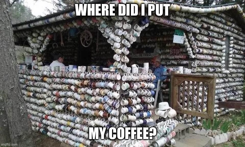 Coffee | WHERE DID I PUT; MY COFFEE? | image tagged in coffee,lost | made w/ Imgflip meme maker