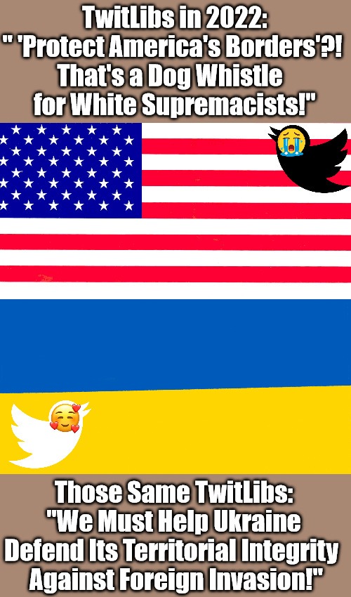 Check Marks the TwitLib Spottiness | image tagged in ukraine's borders,invasion of ukraine,america's borders,invasion of america,liberal logic,clownworld 2020s | made w/ Imgflip meme maker