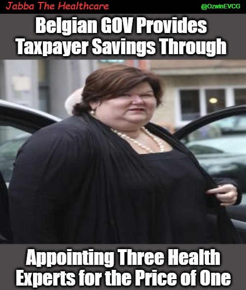 Jabba The Healthcare | Jabba The Healthcare; @OzwinEVCG | image tagged in maggie de block,inverted reality,jabba the hutt,clown world,fat woman,health ministers in the 2020s | made w/ Imgflip meme maker