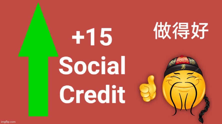 Social Credit | image tagged in social credit | made w/ Imgflip meme maker