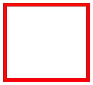 High Quality Red square cuadrado rojo outline Blank Meme Template