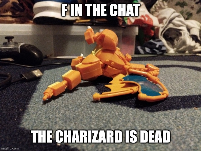 Aaaaaaaàaaa nooo :'( | F IN THE CHAT; THE CHARIZARD IS DEAD | image tagged in f in the chat | made w/ Imgflip meme maker