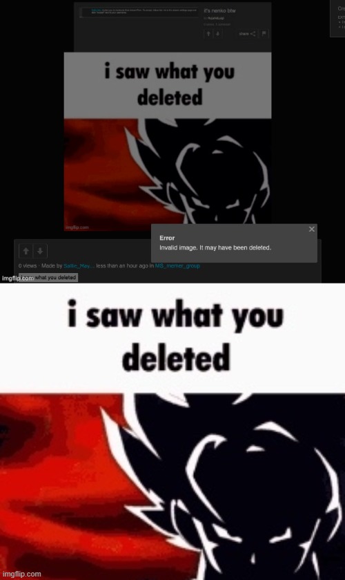 is this gonna be a loop | image tagged in i saw what you deleted | made w/ Imgflip meme maker
