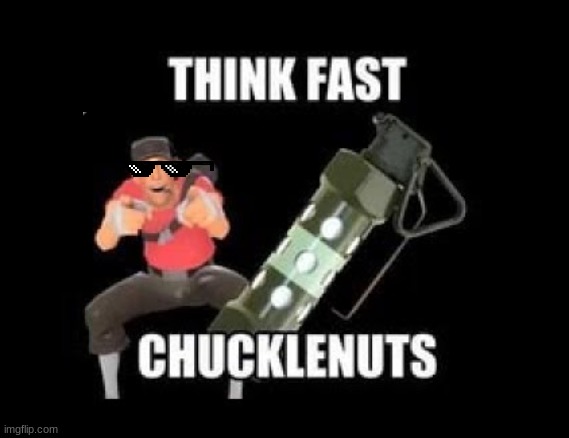 THINK FAST CHUCKLENUTS | image tagged in think fast chucklenuts | made w/ Imgflip meme maker