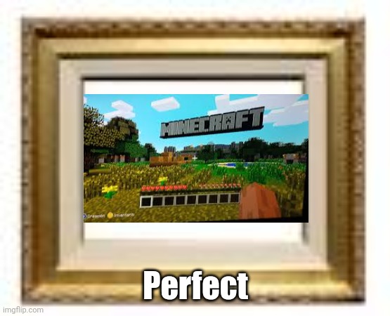 Picture frame | Perfect | image tagged in picture frame | made w/ Imgflip meme maker