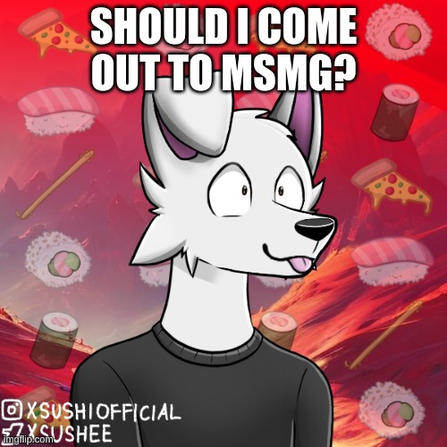 Erik | SHOULD I COME OUT TO MSMG? | image tagged in erik | made w/ Imgflip meme maker