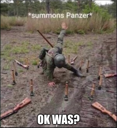 summons panzer | OK WAS? | image tagged in summons panzer | made w/ Imgflip meme maker