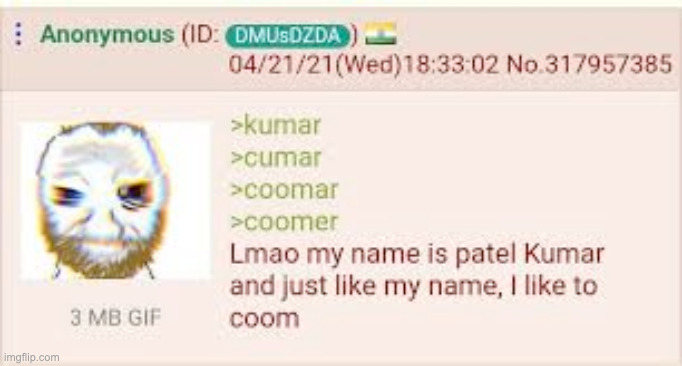 pajeet is a coomer | made w/ Imgflip meme maker