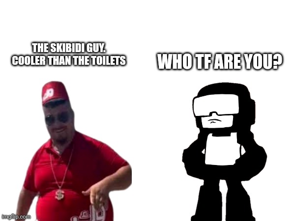 THE SKIBIDI GUY. COOLER THAN THE TOILETS; WHO TF ARE YOU? | made w/ Imgflip meme maker