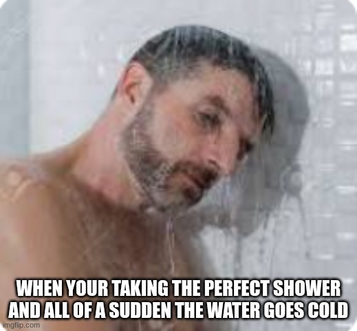 So true | WHEN YOUR TAKING THE PERFECT SHOWER AND ALL OF A SUDDEN THE WATER GOES COLD | image tagged in sad but true | made w/ Imgflip meme maker