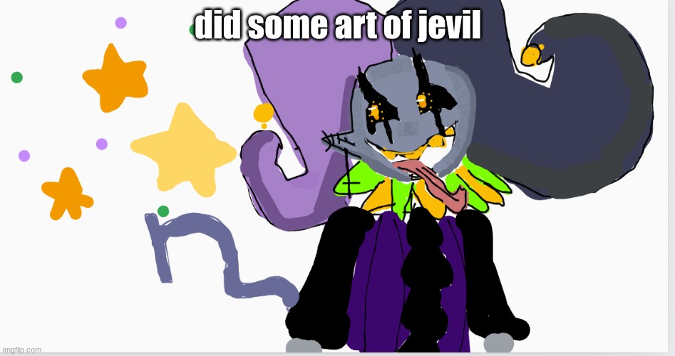 did some art of jevil | made w/ Imgflip meme maker