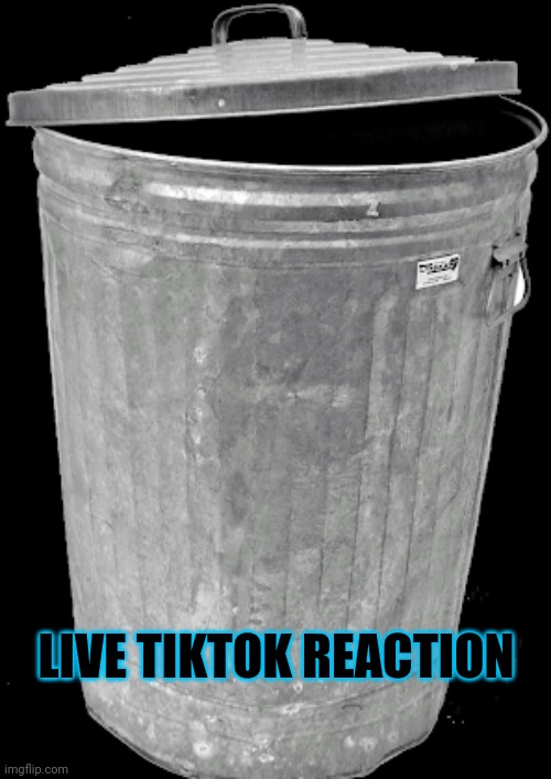 Trash | LIVE TIKTOK REACTION | image tagged in trash | made w/ Imgflip meme maker