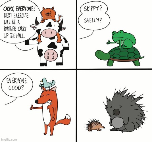 Carry Your Partner | image tagged in comics | made w/ Imgflip meme maker
