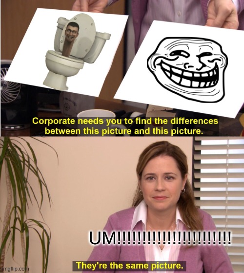 They're The Same Picture | UM!!!!!!!!!!!!!!!!!!!!!!! | image tagged in memes,they're the same picture | made w/ Imgflip meme maker