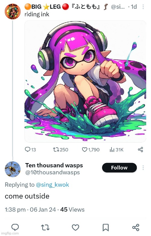 if anyones curious the drawing is ai | made w/ Imgflip meme maker
