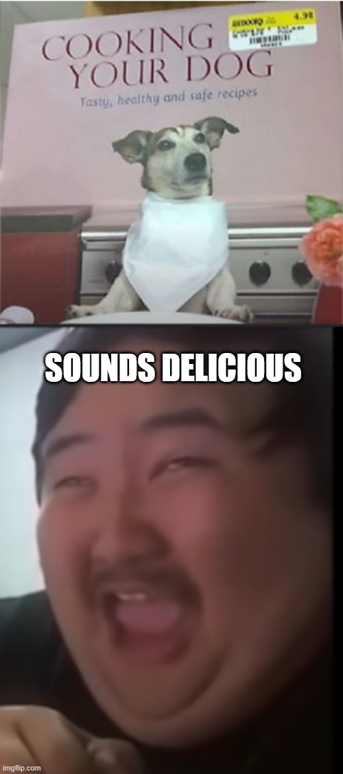Korea? | SOUNDS DELICIOUS | image tagged in fat korean guy laughing | made w/ Imgflip meme maker