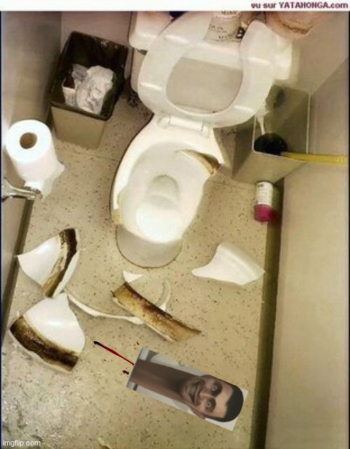 Broken toilet | image tagged in broken toilet | made w/ Imgflip meme maker
