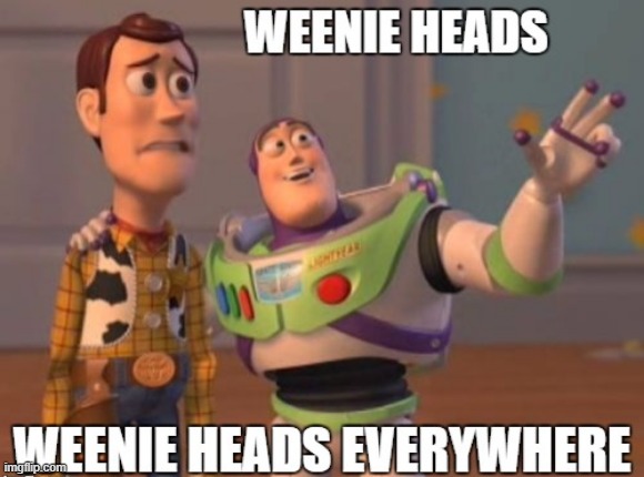 Weenie Heads | image tagged in repost | made w/ Imgflip meme maker