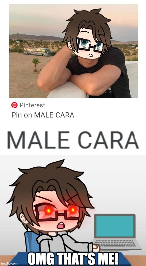 Male Cara when he looks himself up and finds this. He stares at the word ''MALE CARA''! | OMG THAT'S ME! | image tagged in male cara,memes,google | made w/ Imgflip meme maker