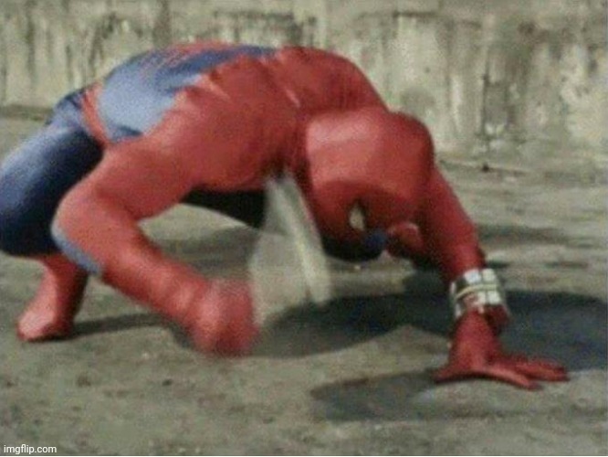 mood | image tagged in spiderman hammering | made w/ Imgflip meme maker